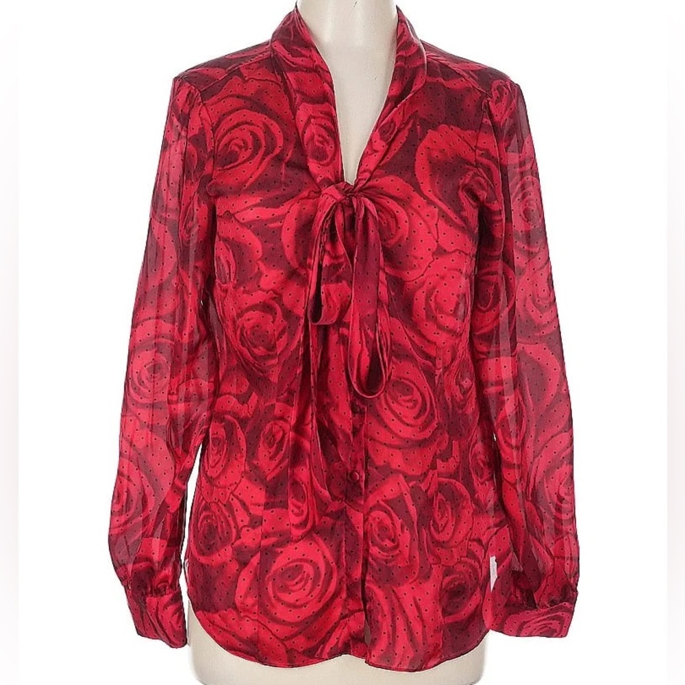WHBM Roses Blouse